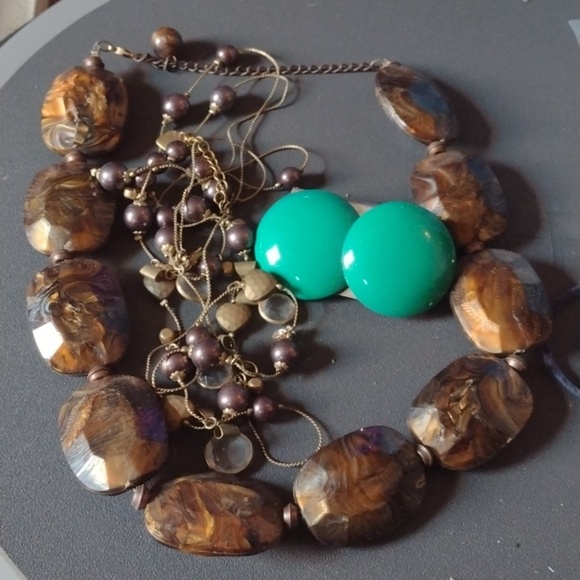 Betsey Johnson Jewelry - Betsy Johnson necklace Earrings Handcrafted Necklace